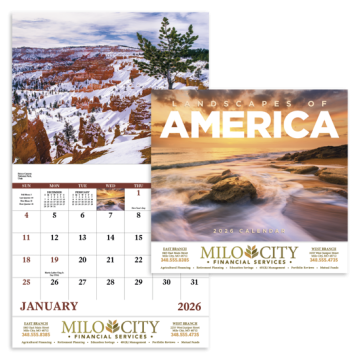 Landscapes of America Wall Calendar - Stapled